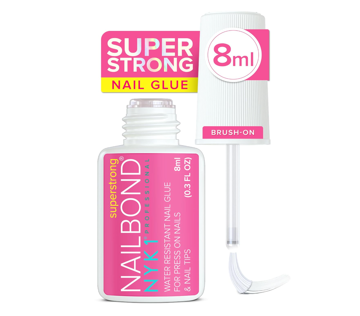 Super Strong Nail Glue with Brush Applicator