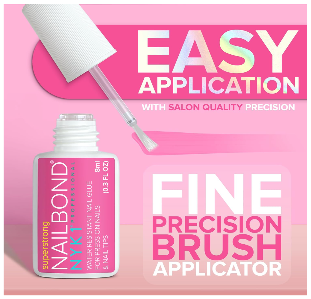 Super Strong Nail Glue with Brush Applicator